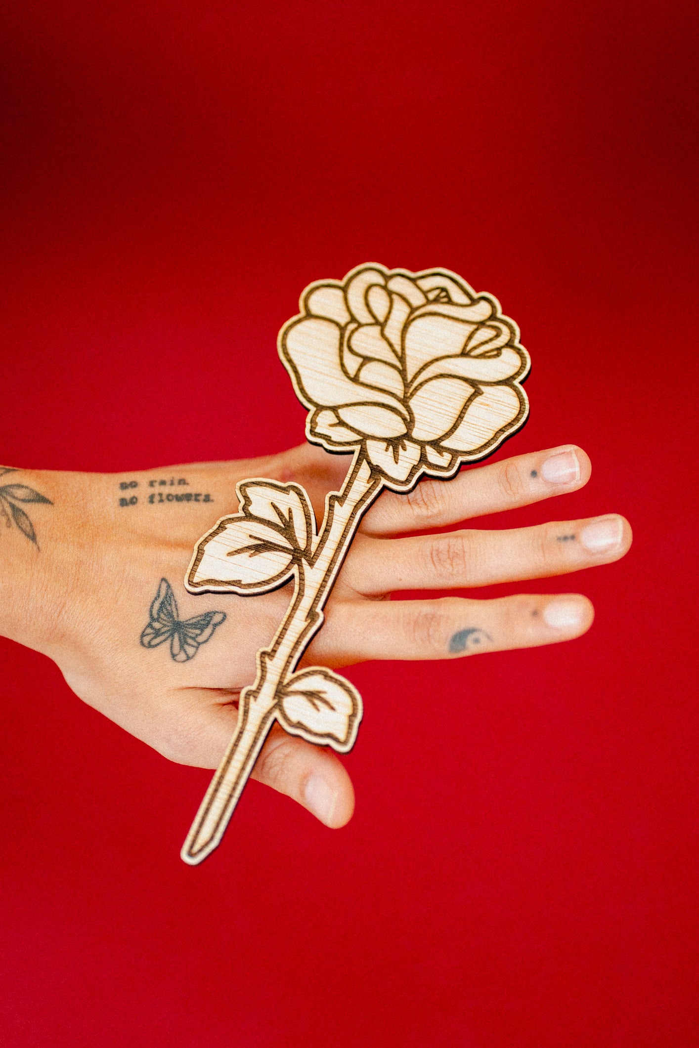 Rosa de Madera Decorativa - Ideal para Sant Jordi y Más