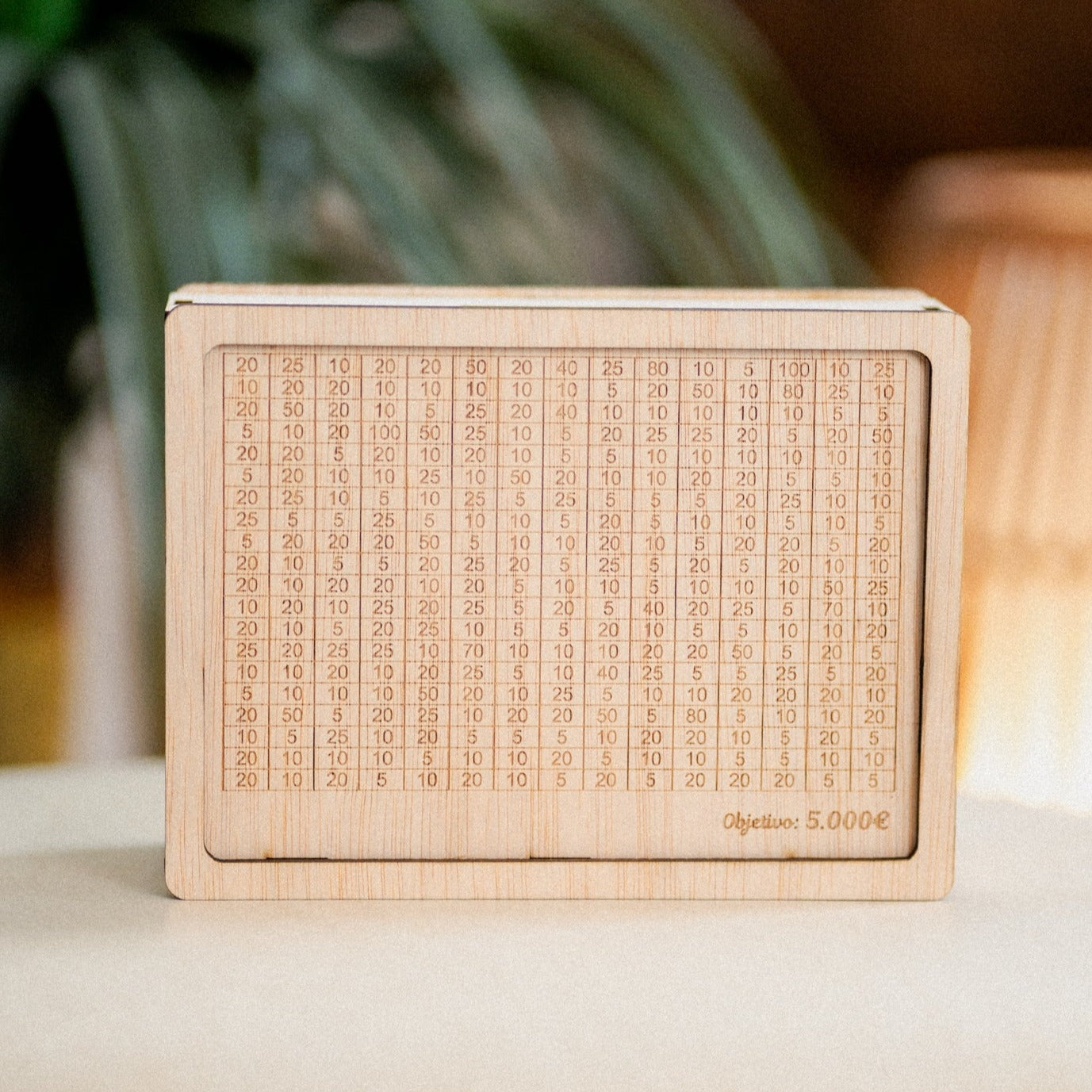 Hucha de Madera Personalizada con Objetivos